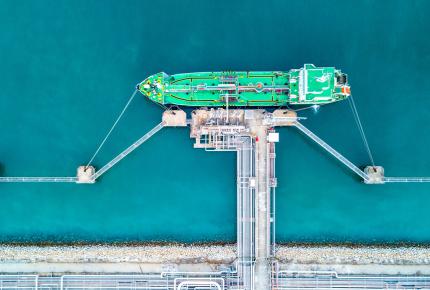 LNG Carrier at the terminal - LNG Value Chain 